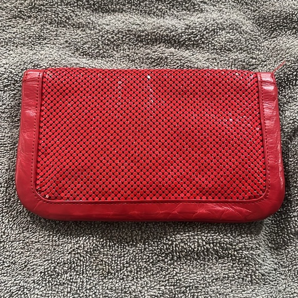 Vintage Whiting and Davis red metal mesh wallet - Picture 2 of 5